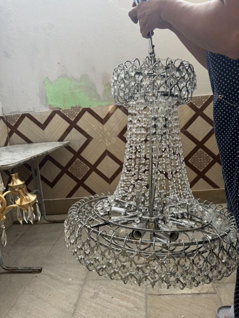Çılçıraq, 10 və daha çox lampa, Xrustal — Masazır