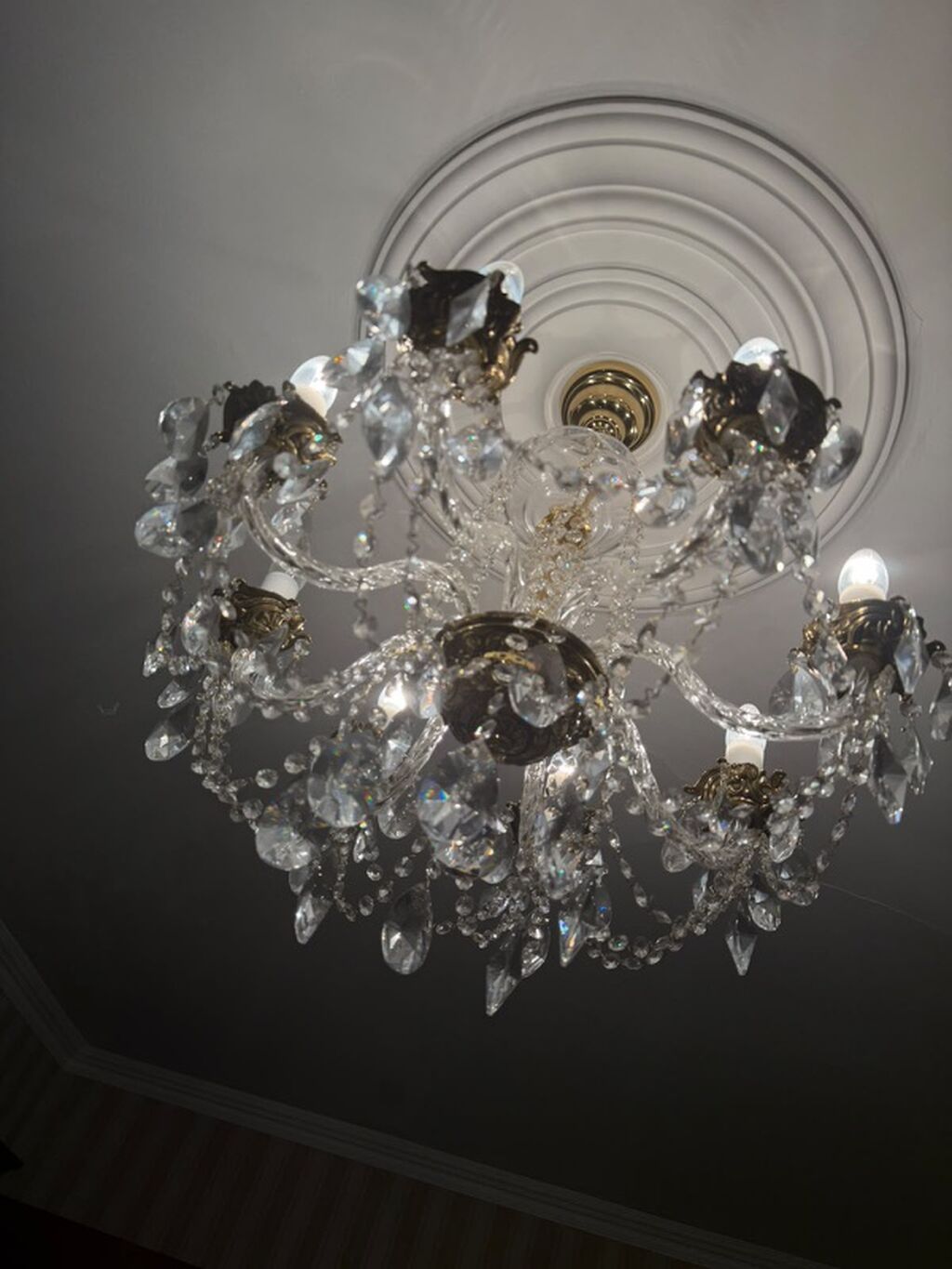 Çılçıraq, 5 lampa, Xrustal — İşıqlandırma, Bakı (2)