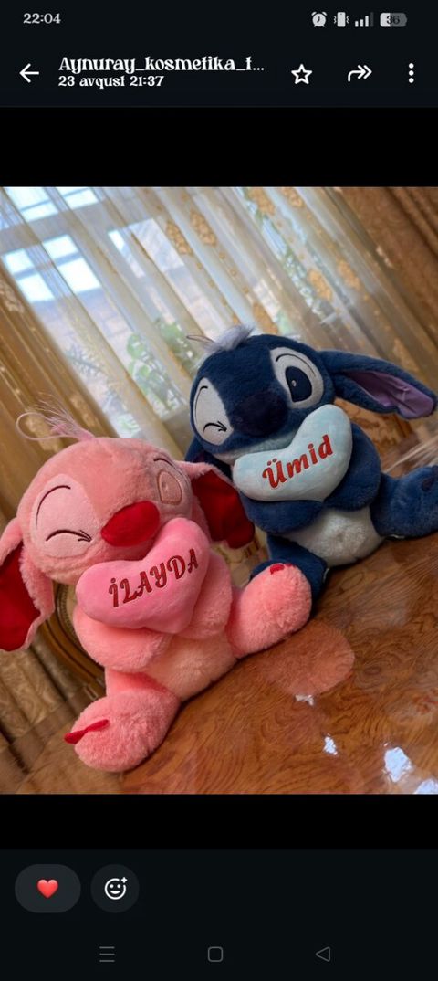 Stitch yumşaq oyuncaqları — Tovuz
