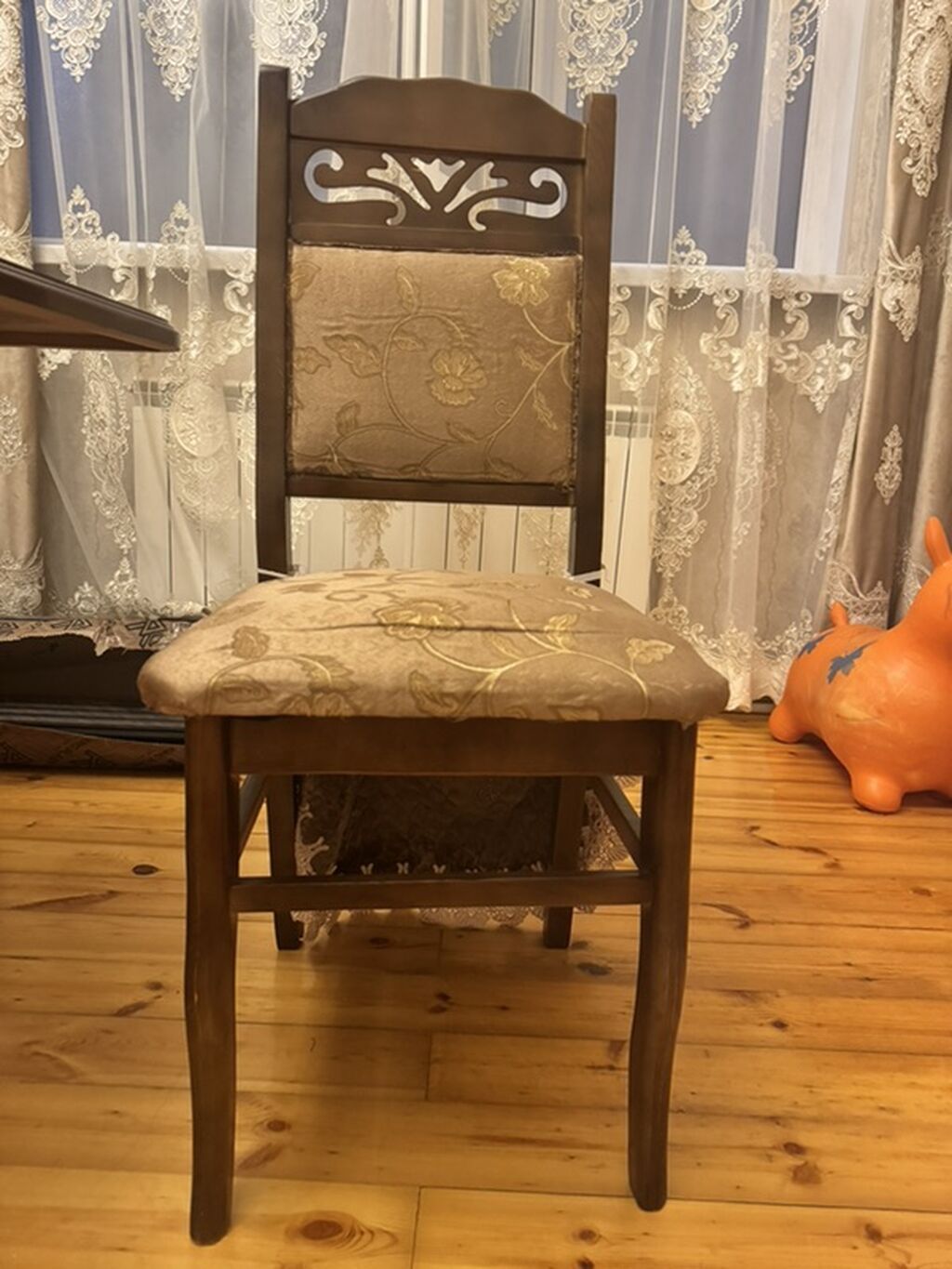 Qonaq otağı üçün, İşlənmiş, Açılmayan, Dördbucaq masa, 6 stul — Mebel, Bakı (3)