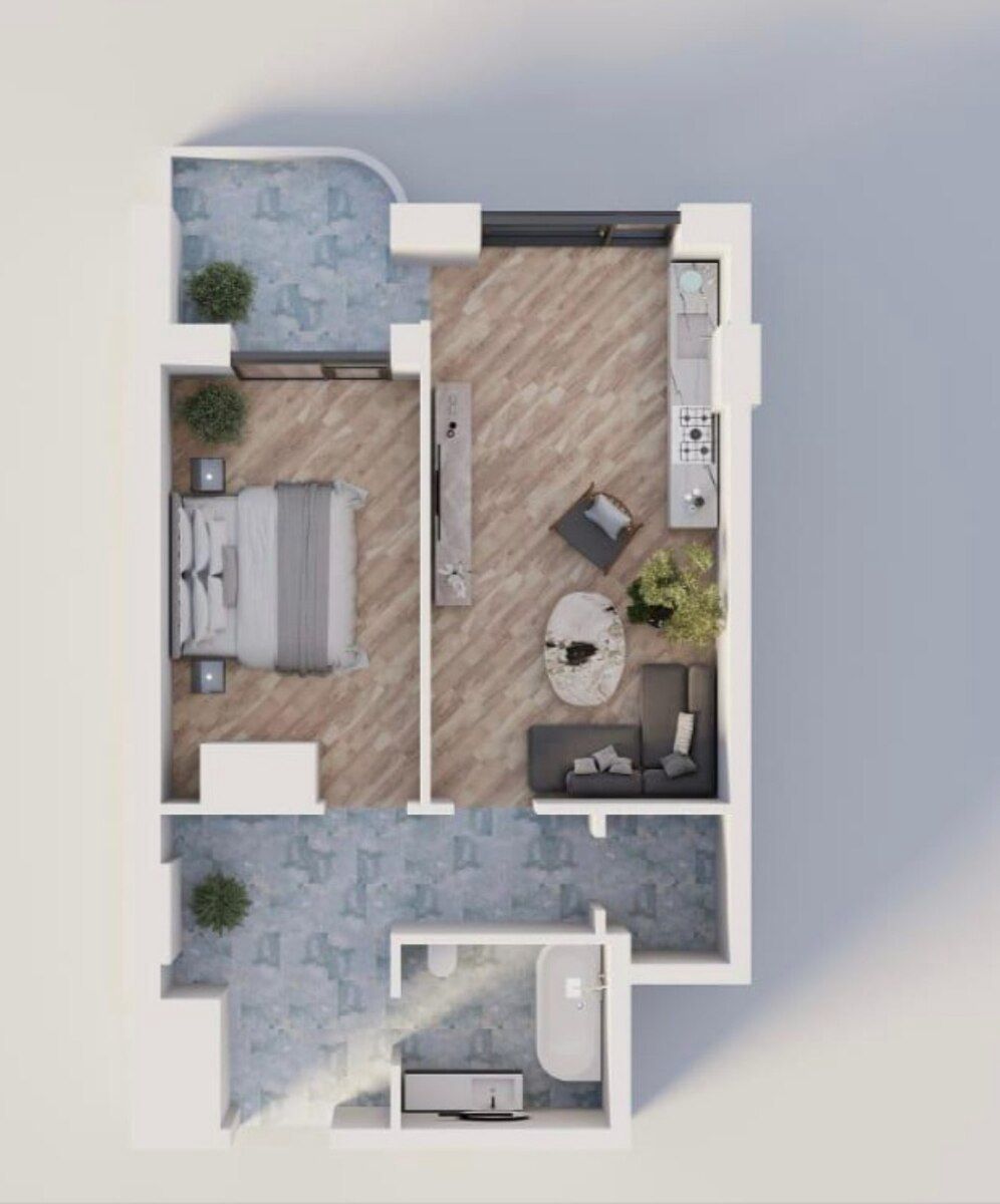1-otaqlı yeni tikili, Lökbatan qəs., 56.4 m² — Mənzil, Bakı (8)