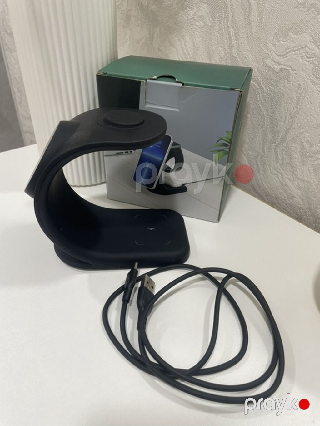 3-in-1 Maqnitli Simsiz Şarj Stendi (Model: OJD-83) - Telefon — Şarj cihazları, Saray (5)