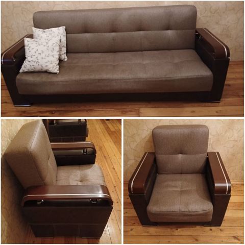 İşlənmiş, Divan, 2 kreslo, Bazalı, Açılan — Digah