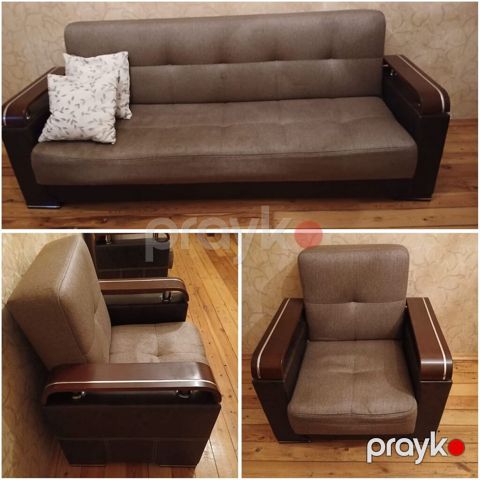 İşlənmiş, Divan, 2 kreslo, Bazalı, Açılan