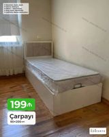 Çarpayı – 90×200 sm - Mexanizm: açılan, bazalı (yataqaltı geniş — Mallar