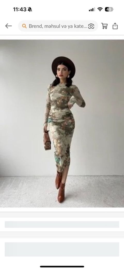 Mesh fakturalı, bodycon siluetli uzun don. - Dizayn: Aquarel effekti — Masallı