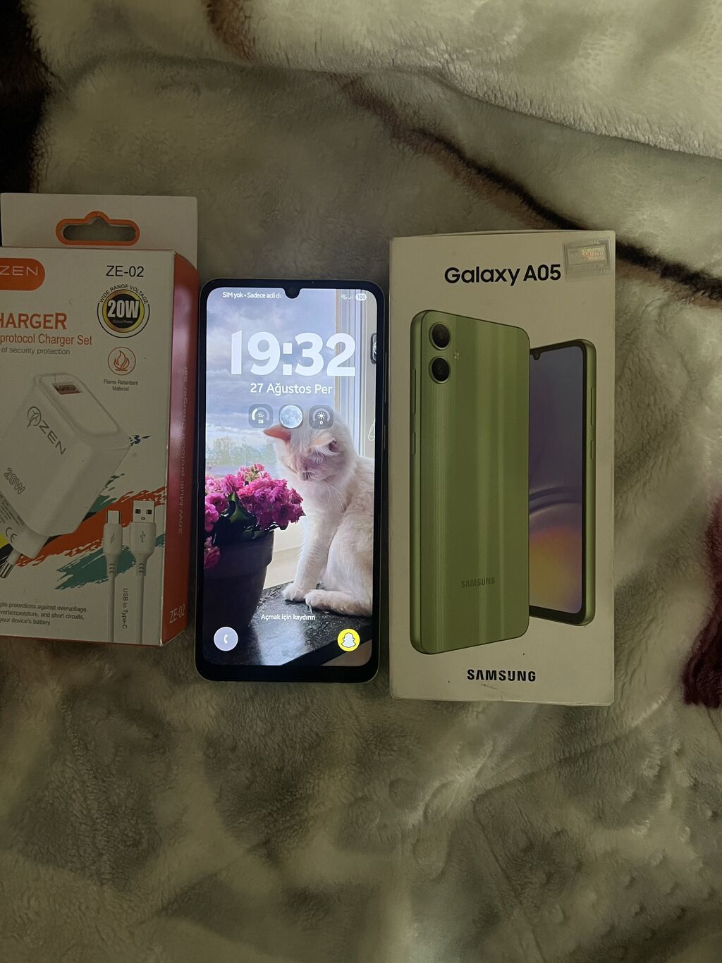 Samsung Galaxy A05, 64 GB, rəng - Yaşıl, Sensor, Face ID — Samsung, Bakı (3)
