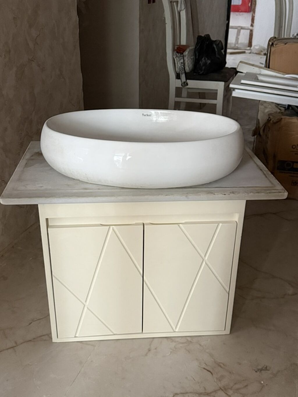 Turkaz markalı üstdənquraşdırma əl-üz yuma qabı və hamam dolabı dolaq — Mallar, Bakı (3)