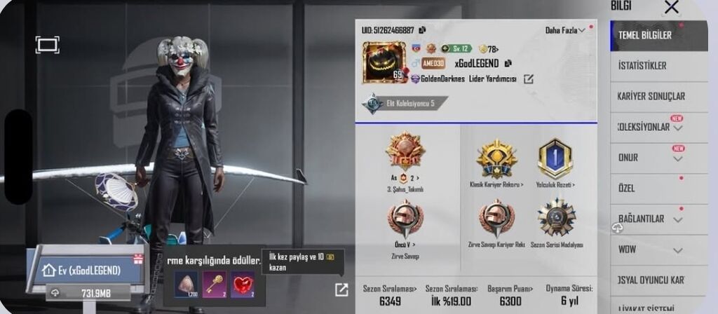 Pubg Mobile hesabı satılır – yüksək səviyyəli, zəngin kolleksiyalı və — Aksesuarlar, Bakı