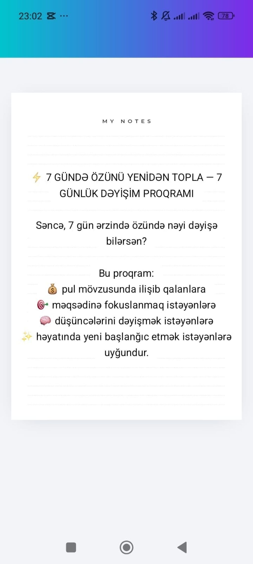Xidmət: Özünüinkişaf və düşüncə dönüşümü proqramları Təsvir: - 21 — Təlim, kurslar, Şirvan (2)