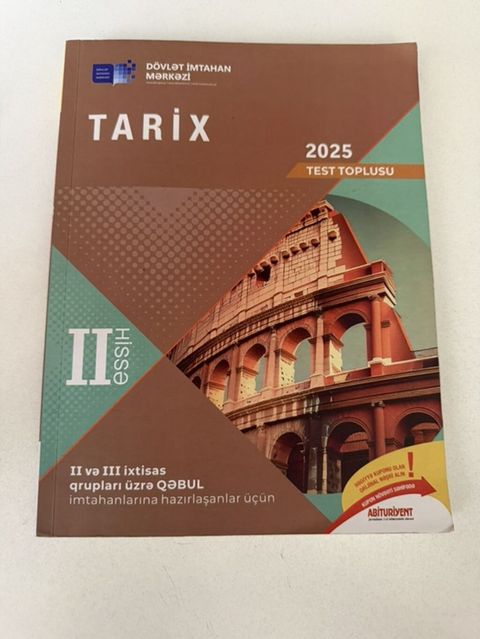 Məhsul: “Tarix – 2025 Test Toplusu”, Dövlət İmtahan Mərkəzi (DİM) — Sumqayıt