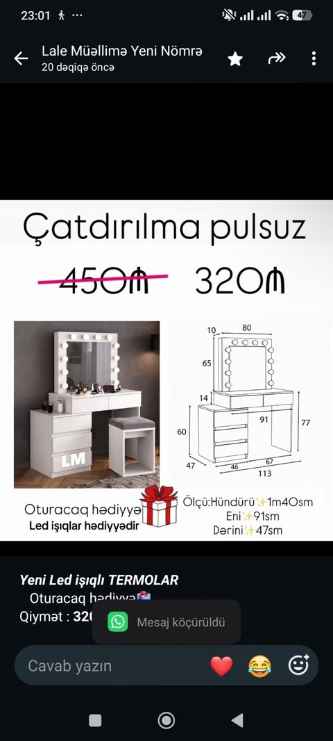 _*Yeni Led işıqlı Termolar*_ Oturacaq hədiyyə Qiymət *320₼* — Bakı