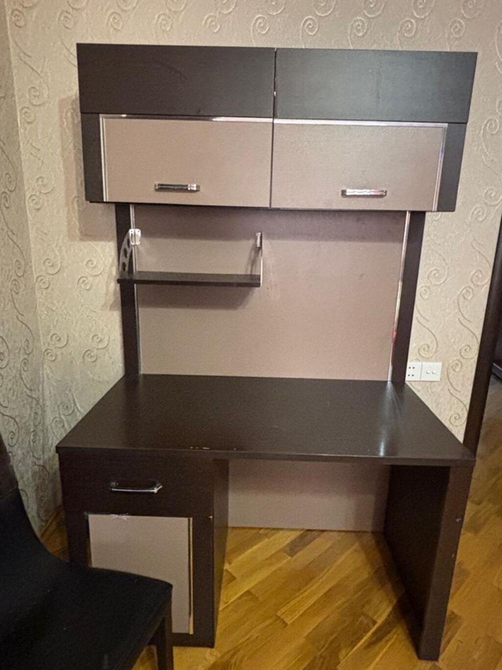 İş masası və komod dəsti - Rəng: tünd qəhvəyi və bej kombinasiyası — Mebel, Bakı (4)