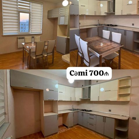Mətbəx mebeli satılır+masa dəsti ilə birlikdə 700₼. Ölçü — Bakı