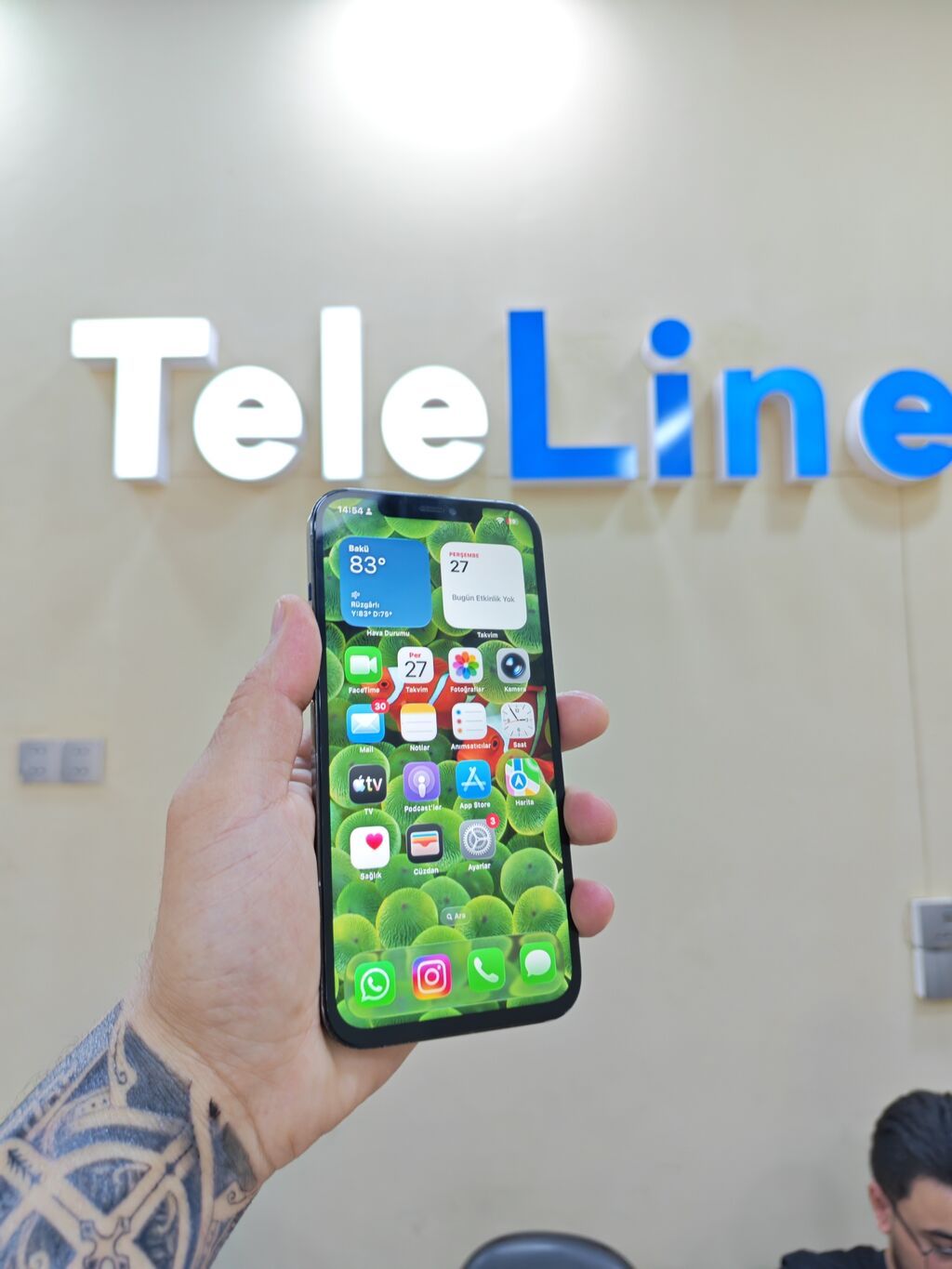 IPhone 12 Pro Max, 128 GB, Pacific Blue, Zəmanət, Simsiz şarj, Face ID — Apple iPhone, Bakı (2)