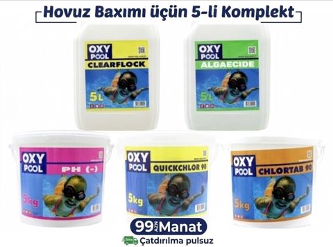 Hovuz Baxımı üçün 5-li Komplekt – OXY POOL Komplektin tərkibi: - — Bakı