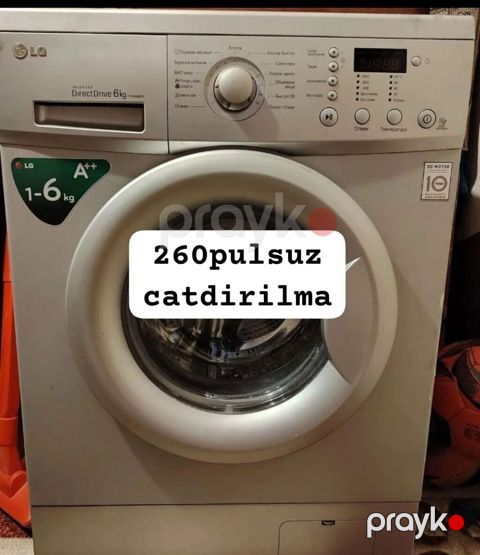 LG paltaryuyan maşın – Direct Drive 6 kg - Yükləmə: 1–6 kq - Enerji