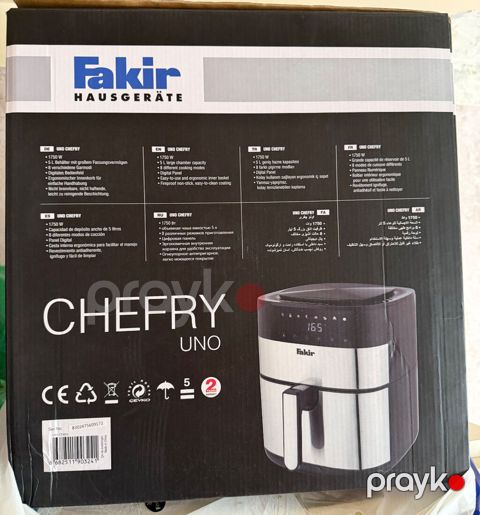 Fakir Hausgeräte Chefry UNO hava fritözü - Güc: 1750 W - Həcm: 5,1 L