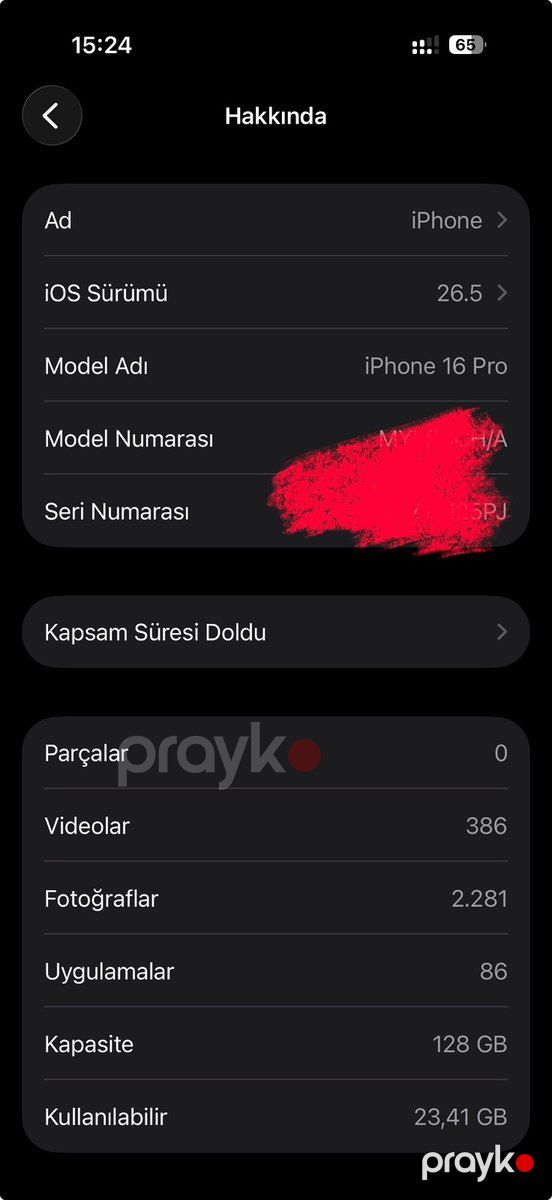 Apple iPhone 16 Pro Natural Titanium 128GB/8GB — Smartfonlar, Bakı (6)