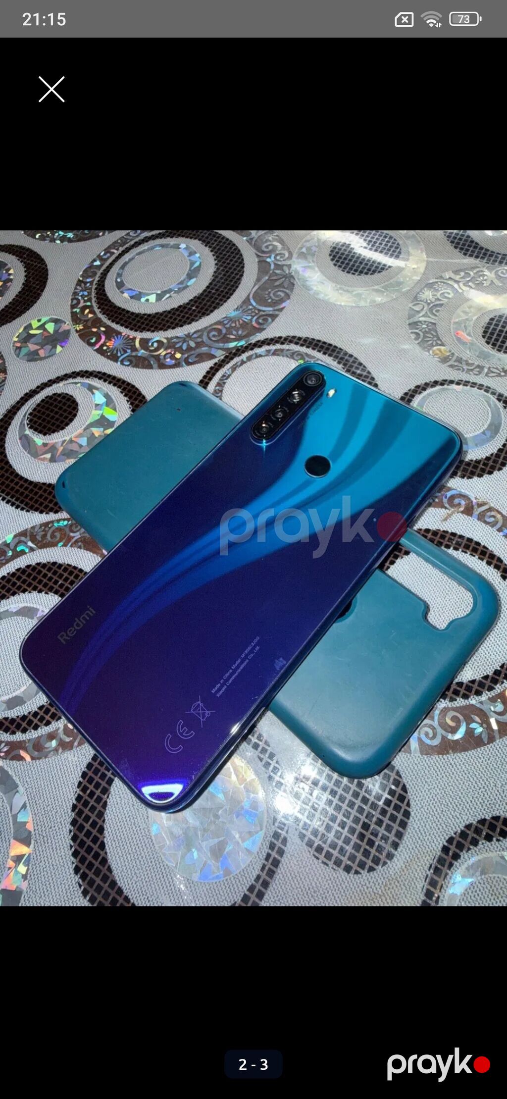 Redmi Note 8, 64 GB, rəng - Mavi, Barmaq izi — Elektronika, Lənkəran (2)