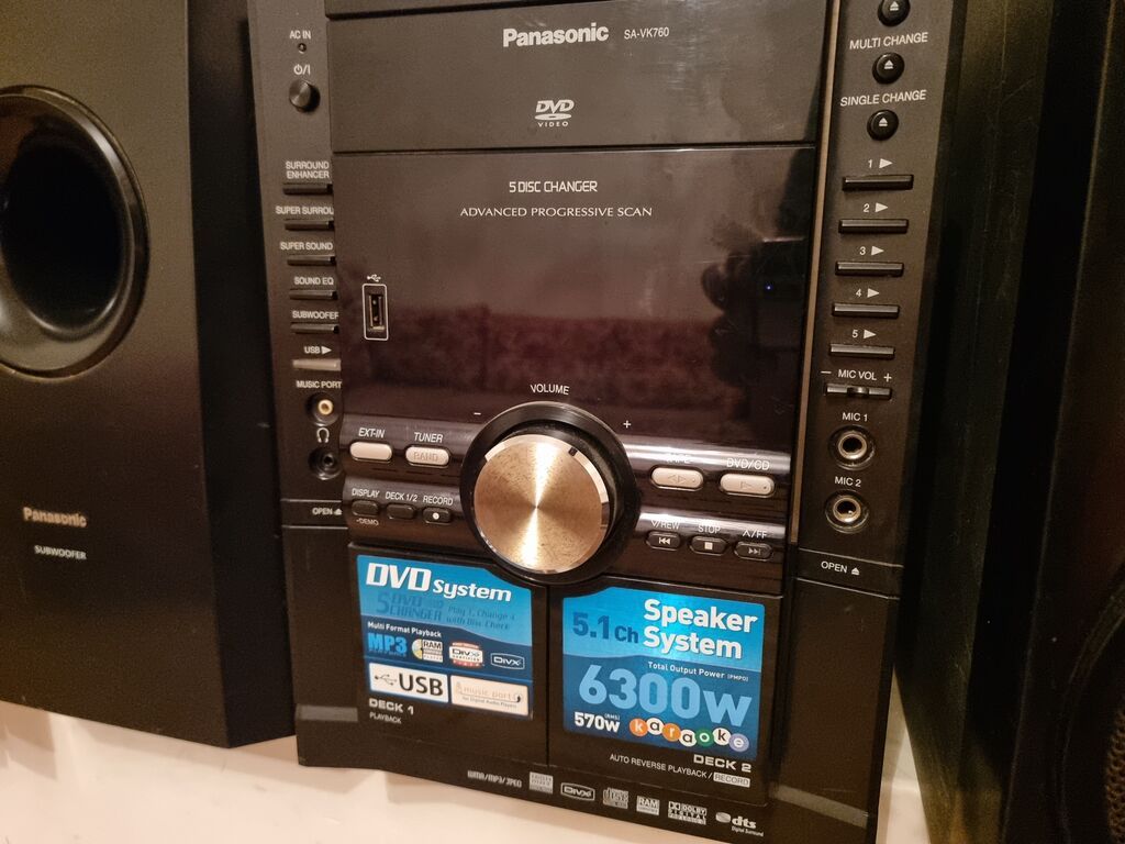 Panasonic Musiqi merkezi satiram. Problemsiz temirsizdi pultu yoxdu — Elektronika, Bakı (3)