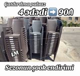 Plastik bağ/kafe stulları - Material: möhkəm plastik - Rəng: tünd — Mallar