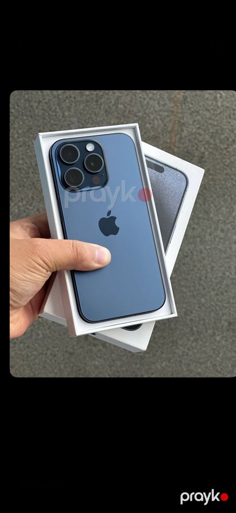 IPhone 15 Pro Max, 256 GB, Blue Titanium, Barmaq izi, Face ID, Sənədlərlə