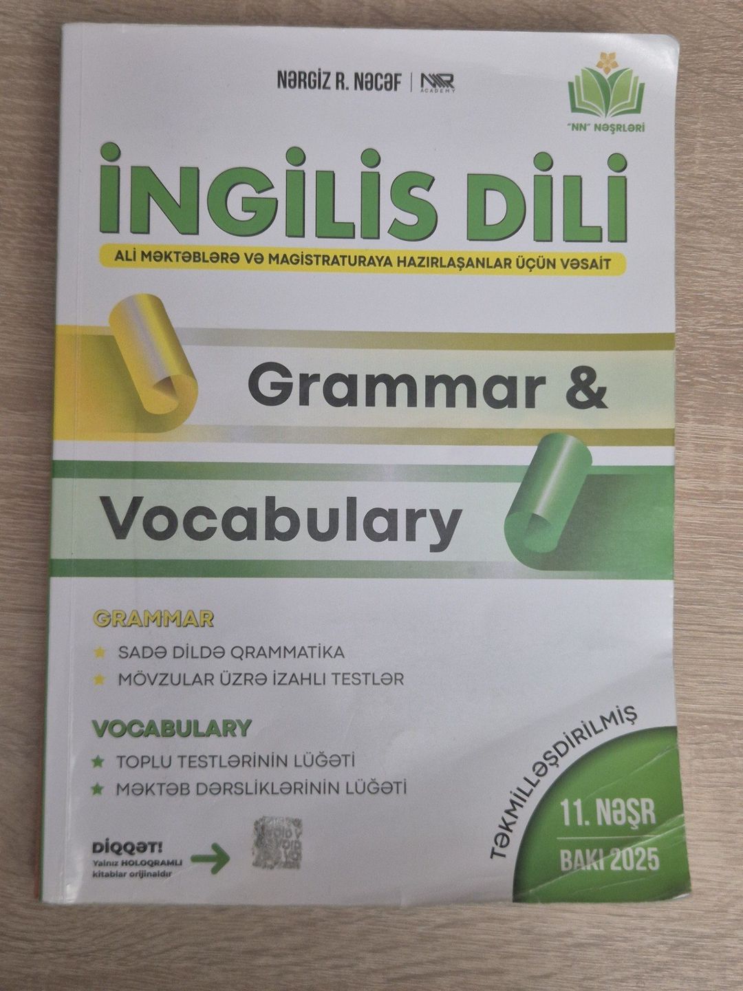 Nərgiz R. Nəcəf - Grammar & Vocabulary 2025 — Kitablar, Xırdalan