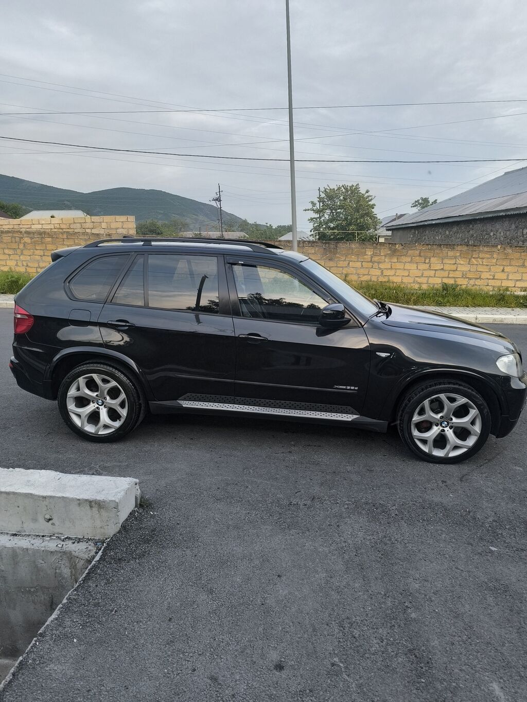 BMW X5 (E70) – qara rəngli, tam ölçülü premium SUV 3 mator dizel M57 — Avto, Şəki (3)