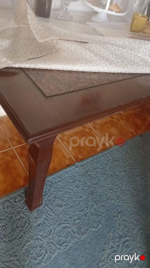 Qonaq otağı/yemək otağı üçün taxta masa - Material: bərk ağac
