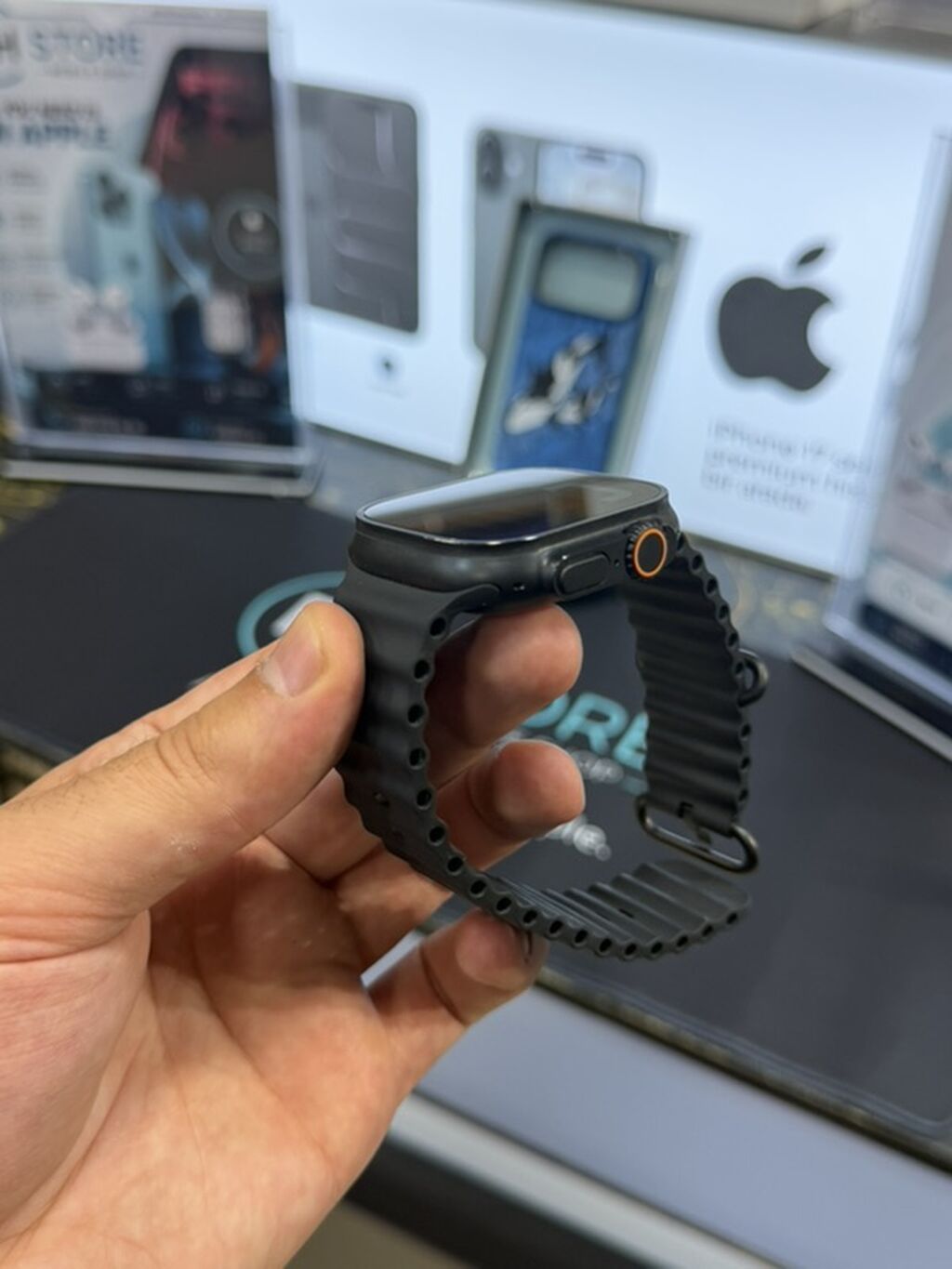 Apple Watch Ultra 2 Black Titanium Ideal veziyyetdedi. Xanim ishledib — Aksesuarlar, Bakı (4)