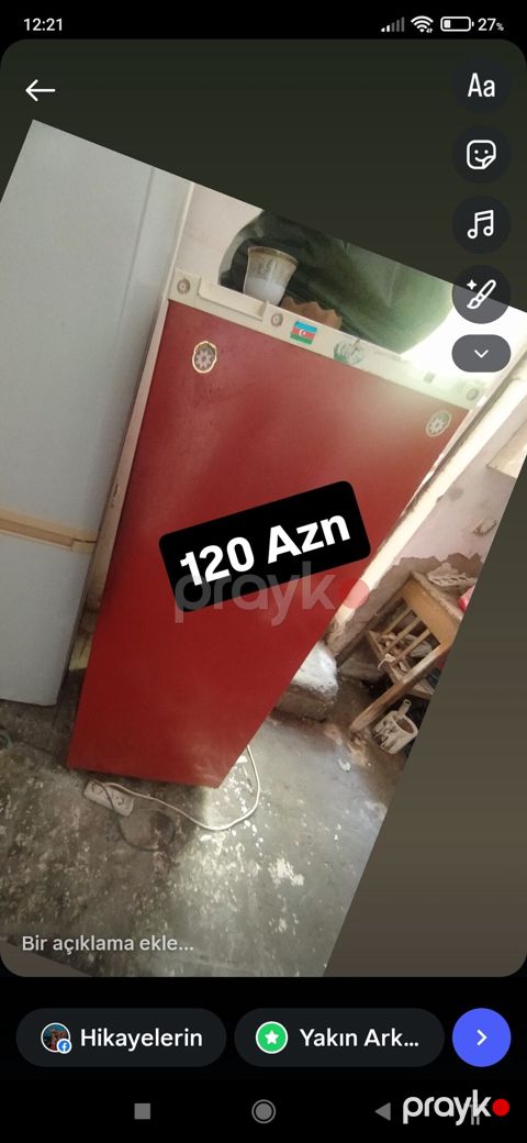 Qırmızı rəngli mini soyuducu - Kompakt ölçü: tək qapılı, yerə qənaət