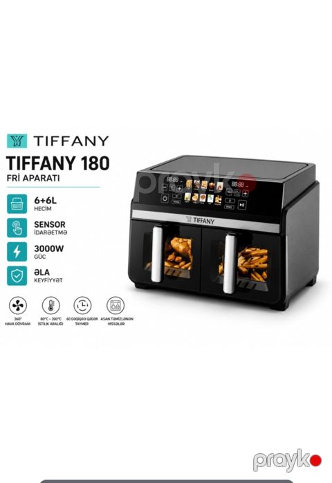 Tiffany 180 fri aparatı - İkili bölmə: 6+6 litr həcm – eyni vaxtda