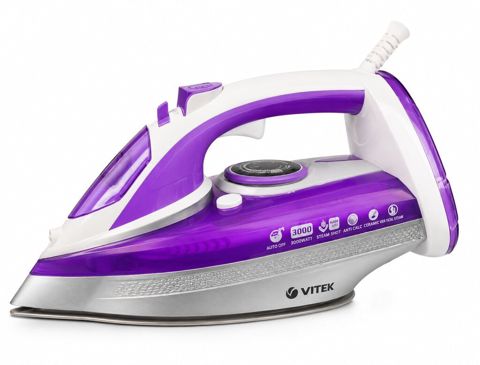 Vıtek 3000W Buxarlı Ütü – Auto Off, Steam Shot, Anti-Calc, Keramika — Bakı