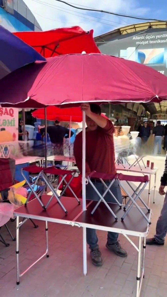 Çətirli masa-oturacaq piknik dəsti — Mallar, Bakı (5)
