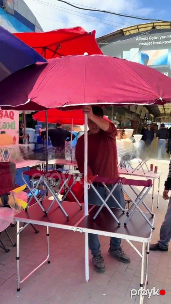 Çətirli masa-oturacaq piknik dəsti — Mallar, Bakı (5)