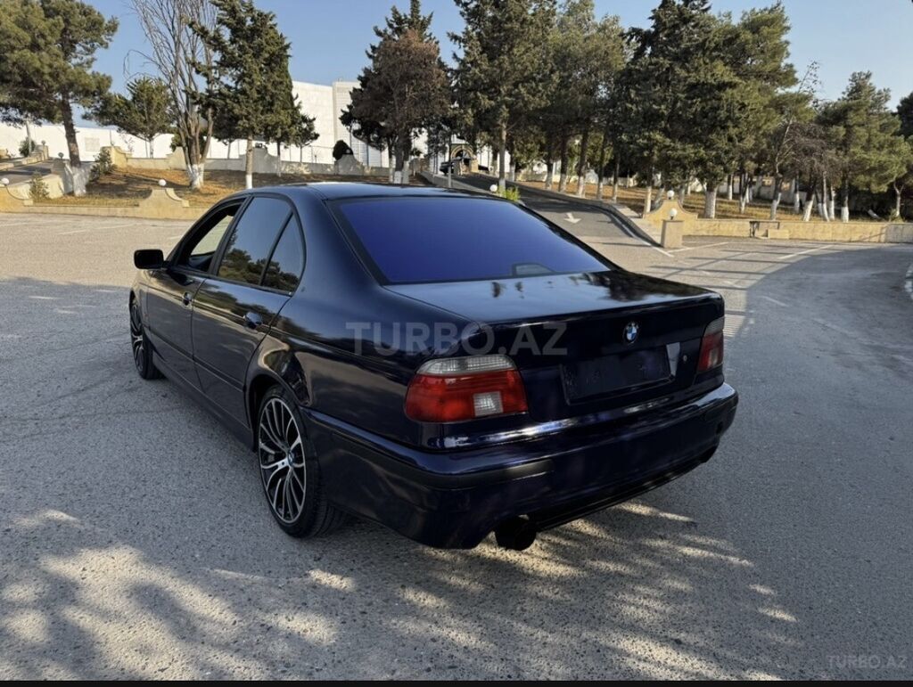 BMW 5 Series E39 sedan - Kuzov: sedan, tünd göy rəng - Mühərrik — Avto, Masazır (4)