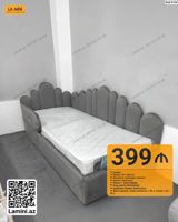 Uşaq/yeniyetmə üçün künc çarpayı - Ölçü: 90×200 sm - Mexanizm — Mallar
