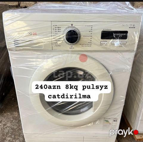 Daewoo önyükləməli paltaryuyan maşın - Tutum: 8 kq - Sürət: 1000 rpm