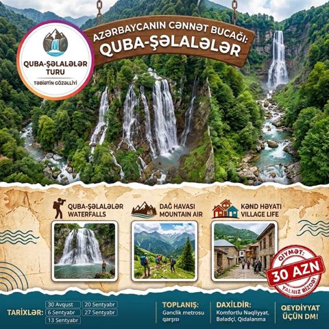 Quba şəlalələr turu — Bakı