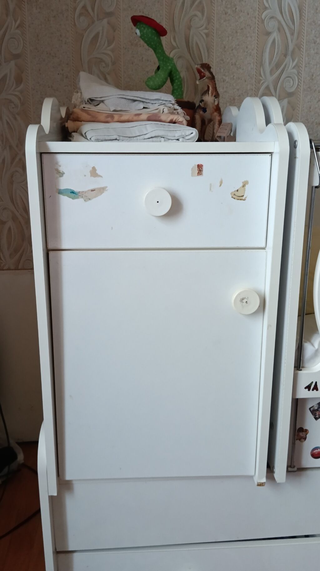 Oğlan və qız üçün, İşlənmiş, Dördbucaq, Beşik, Dəstsiz, Matras ilə, Yellənmə mexanizmsiz — Mebel, Sumqayıt (5)