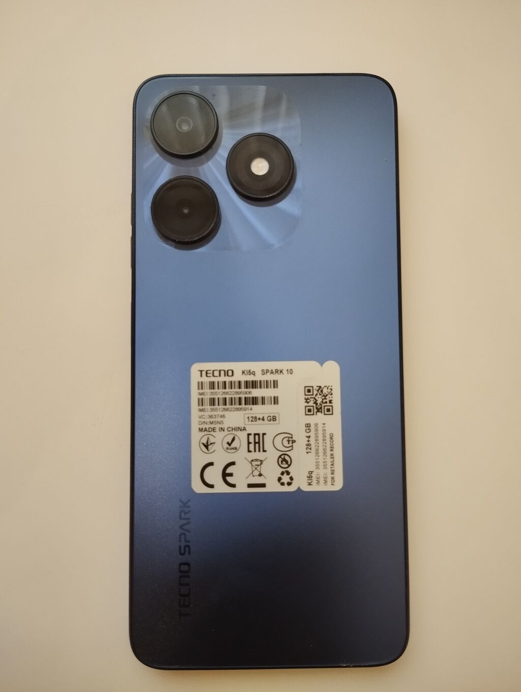 Tecno Spark 10 4G, 128 GB, rəng - Göy, Sensor, Barmaq izi, İki sim kartlı — Tecno, Bakı (2)