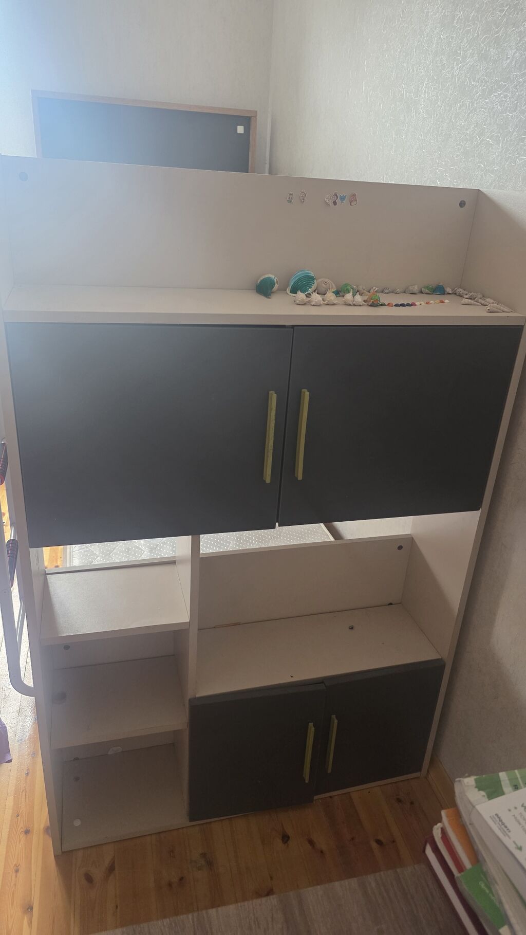 Oğlan və qız üçün, İşlənmiş, Çarpayı, Matras ilə, Siyirməsiz, Laminat — Mebel, Digah (7)
