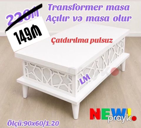 Transformer jurnal/masa - Açılıb yüksələn mexanizm: jurnal masası
