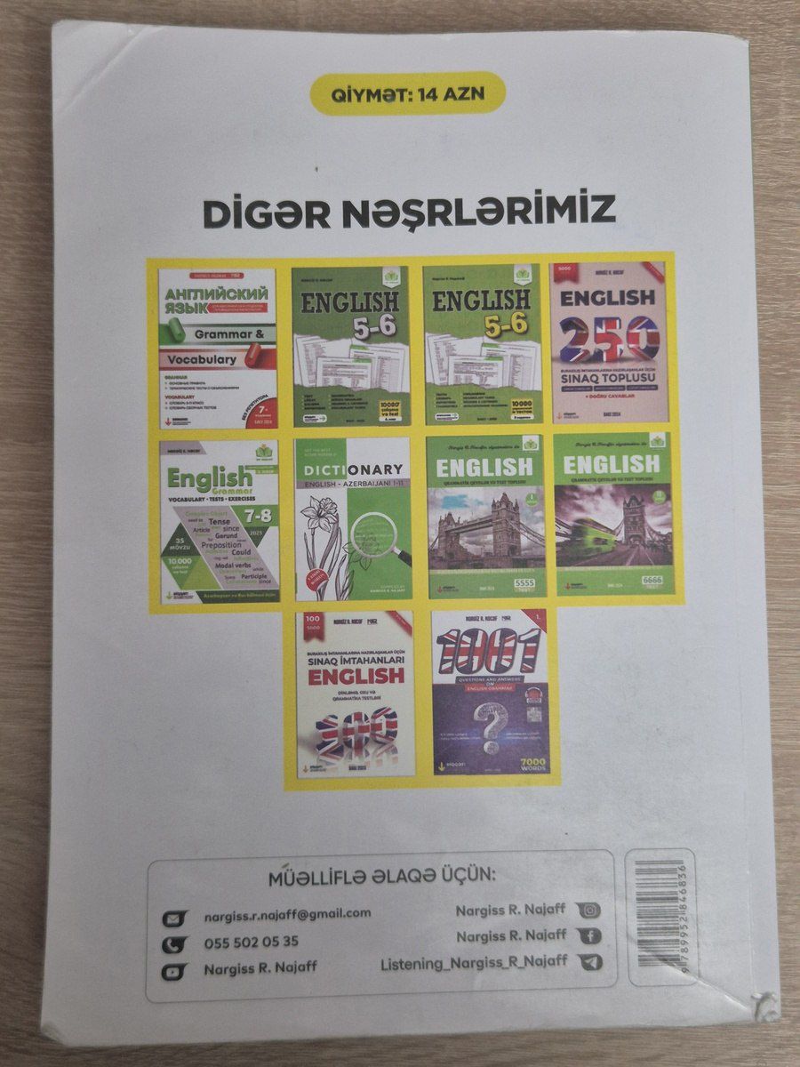 Nərgiz R. Nəcəf - Grammar & Vocabulary 2025 — Mallar, Xırdalan (3)