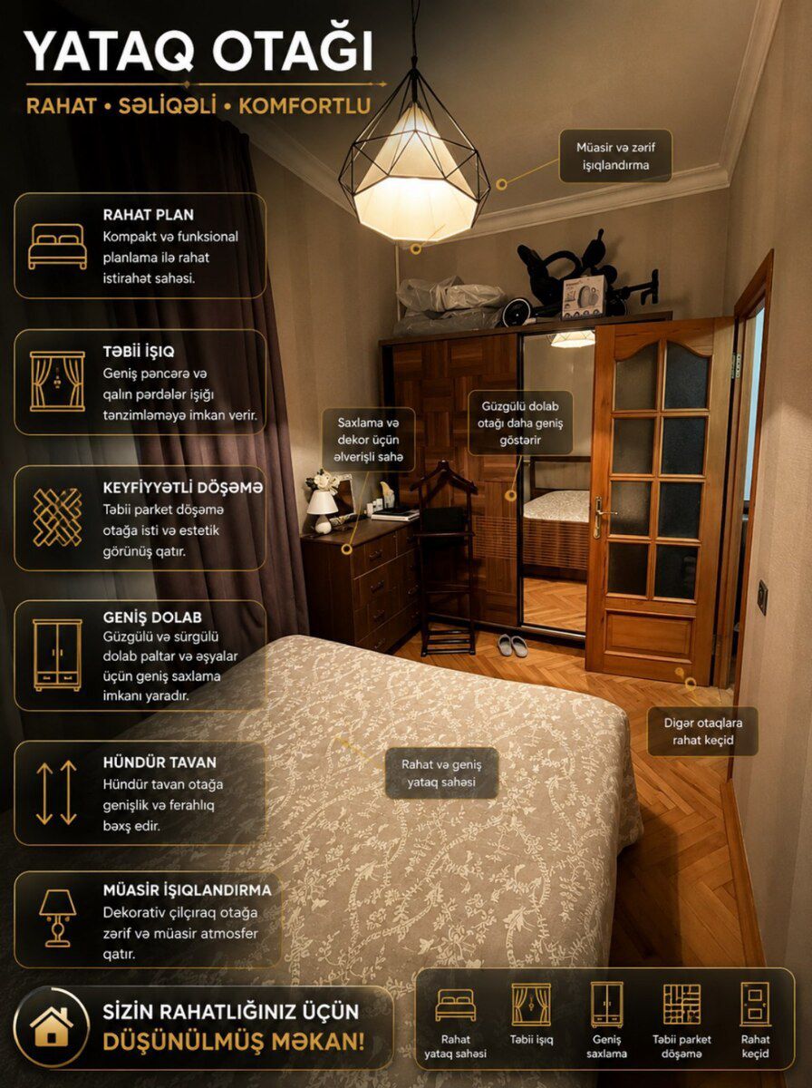 2-otaqlı mənzil, Gənclik m., 38.8 m² — Mənzil, Bakı (6)
