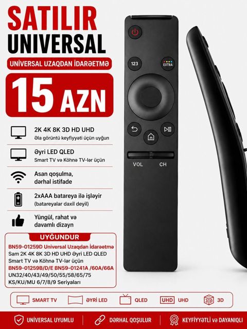 Universal Uzaqdan İdarəetmə – BN59-01259D/D/E BN59-01241A/60A/66A — Bakı