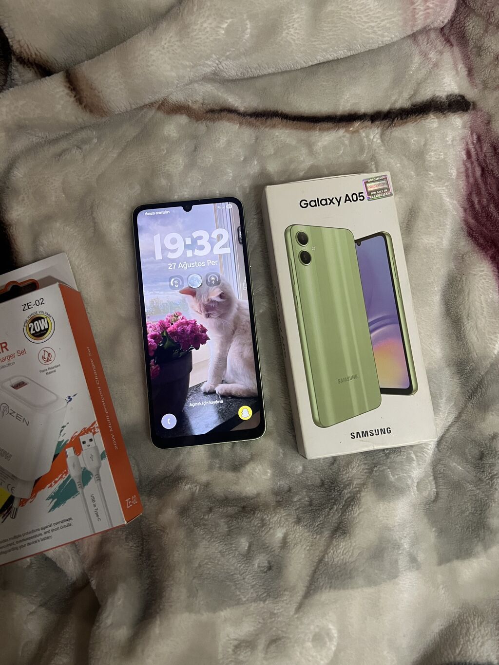 Samsung Galaxy A05, 64 GB, rəng - Yaşıl, Sensor, Face ID — Samsung, Bakı (4)