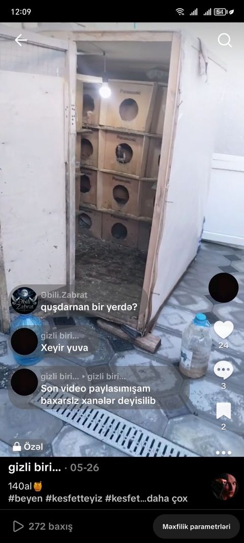 Göyərçin yuvası satılır hündürlüyü 1.50 eni 1.30 uzunu 1. 50 Hər yani — Digah
