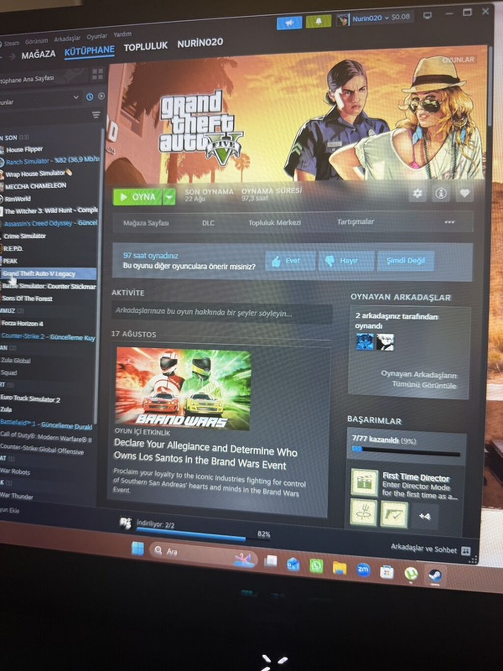 Məhsul: Steam oyunları bir hesabda verilir hamısı bir yerdə 90azn — Elektronika, Daşkəsən (10)